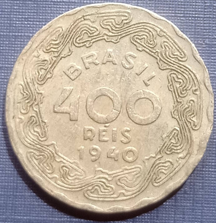 

Монета 400 рейс (реалов) Бразилия 1940 1942 два года цена за 1 монету