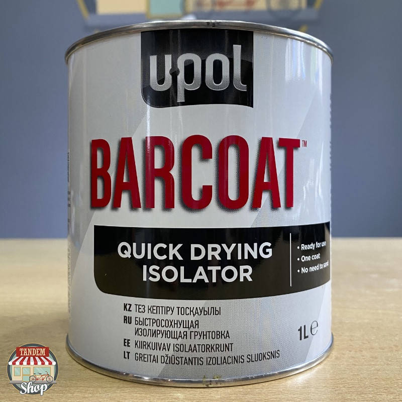 

Грунт-изолятор несовместимых покрытий быстросохнущий U-POL BARCOAT, 1 л, Желтый