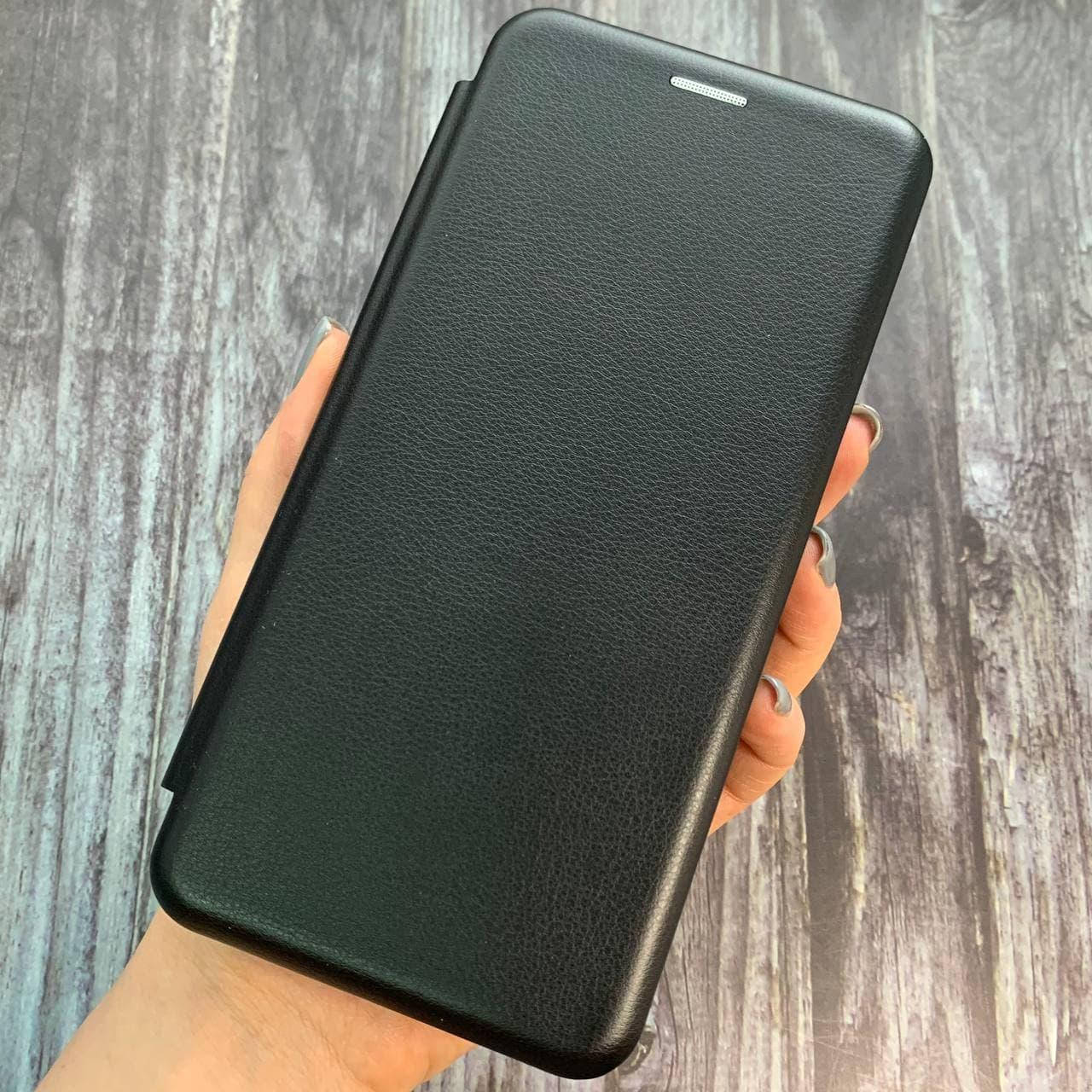 

Чехол книга для Xiaomi Poco X3 с эко кожи с подставкой магнитом книжка на телефон сяоми поко х3 черная STN, Черный