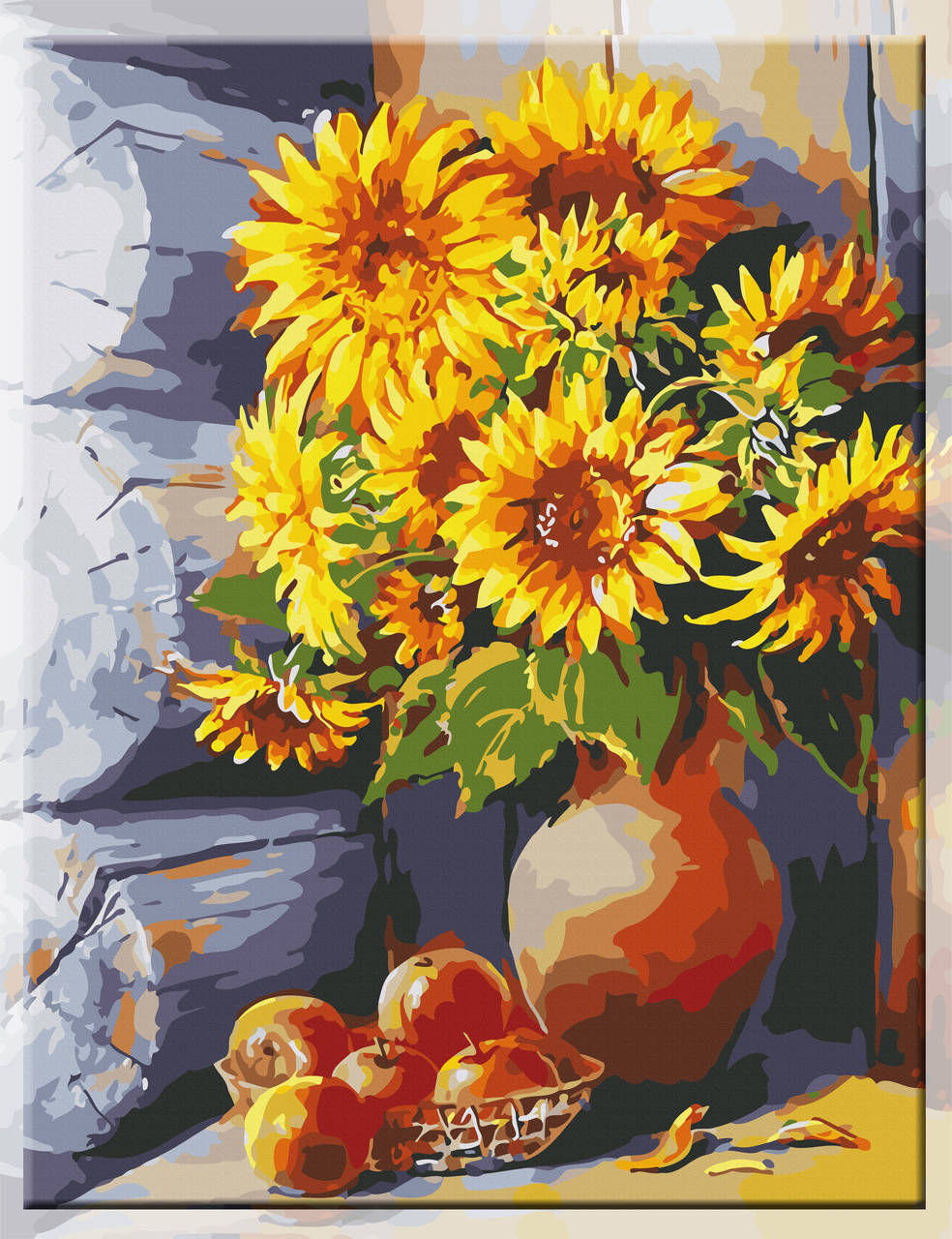 

Картина по номерам "Яркие подсолнухи" 50*65см в коробке