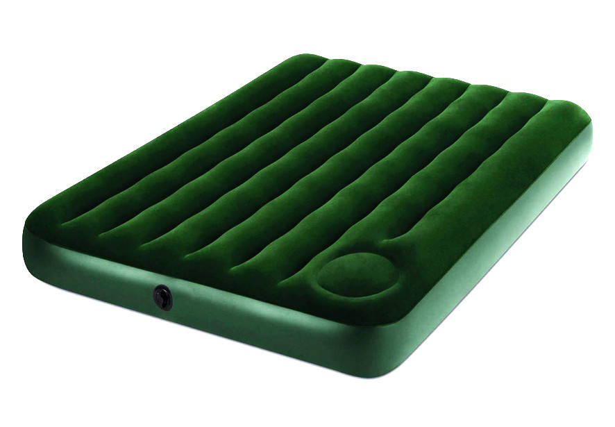 

Надувная велюровая кровать-матрас 137*191*25 см, с встроенным ножным насосом INTEX 64762, зеленый, Зелёный