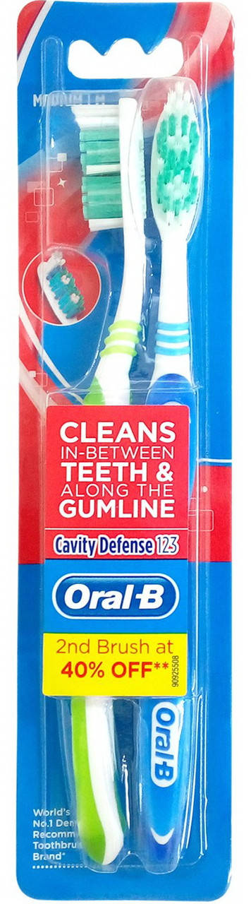 

Щетка зубная Oral-B 1-2-3 средней жесткости 2шт.