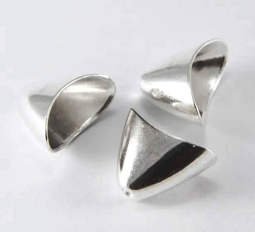 

Колпачок концевик Плоский 7 металлический серебро 20х11х13 мм