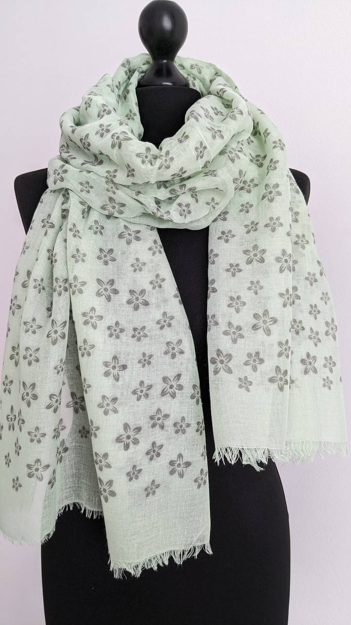 

Котоновий літній шарф Fashion мятний