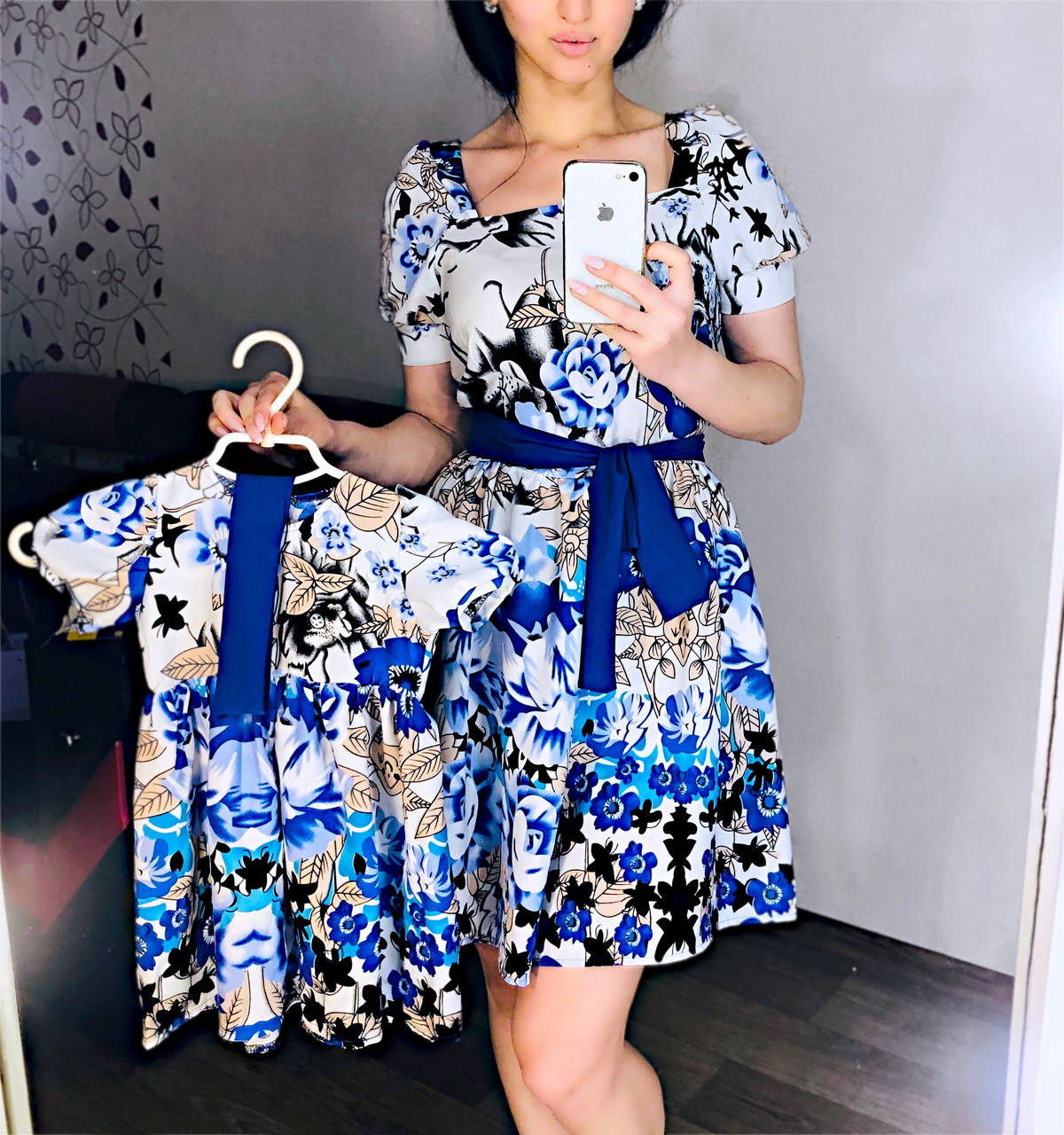 

Летние штапельные платья family look