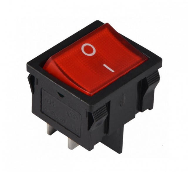 

Переключатель KCD1-6-201N R/B 220V 1 клавиша красный с подсветкой TechnoSystems TNSy5500732