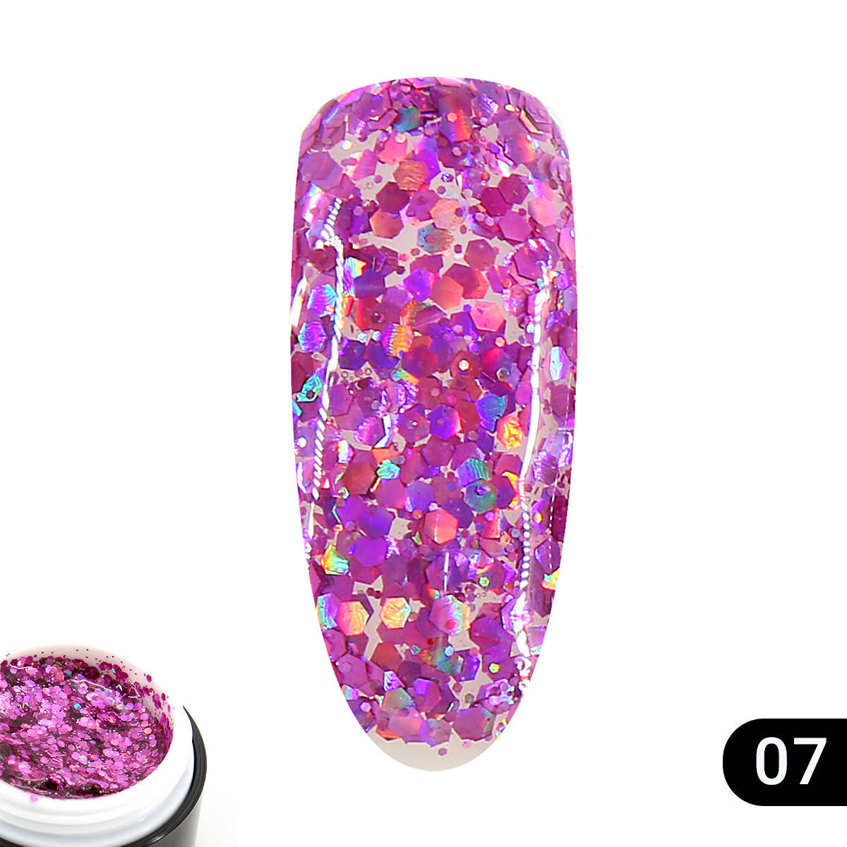 

Global Fashion Gel Glitter глиттерный гель № 07, 5 г