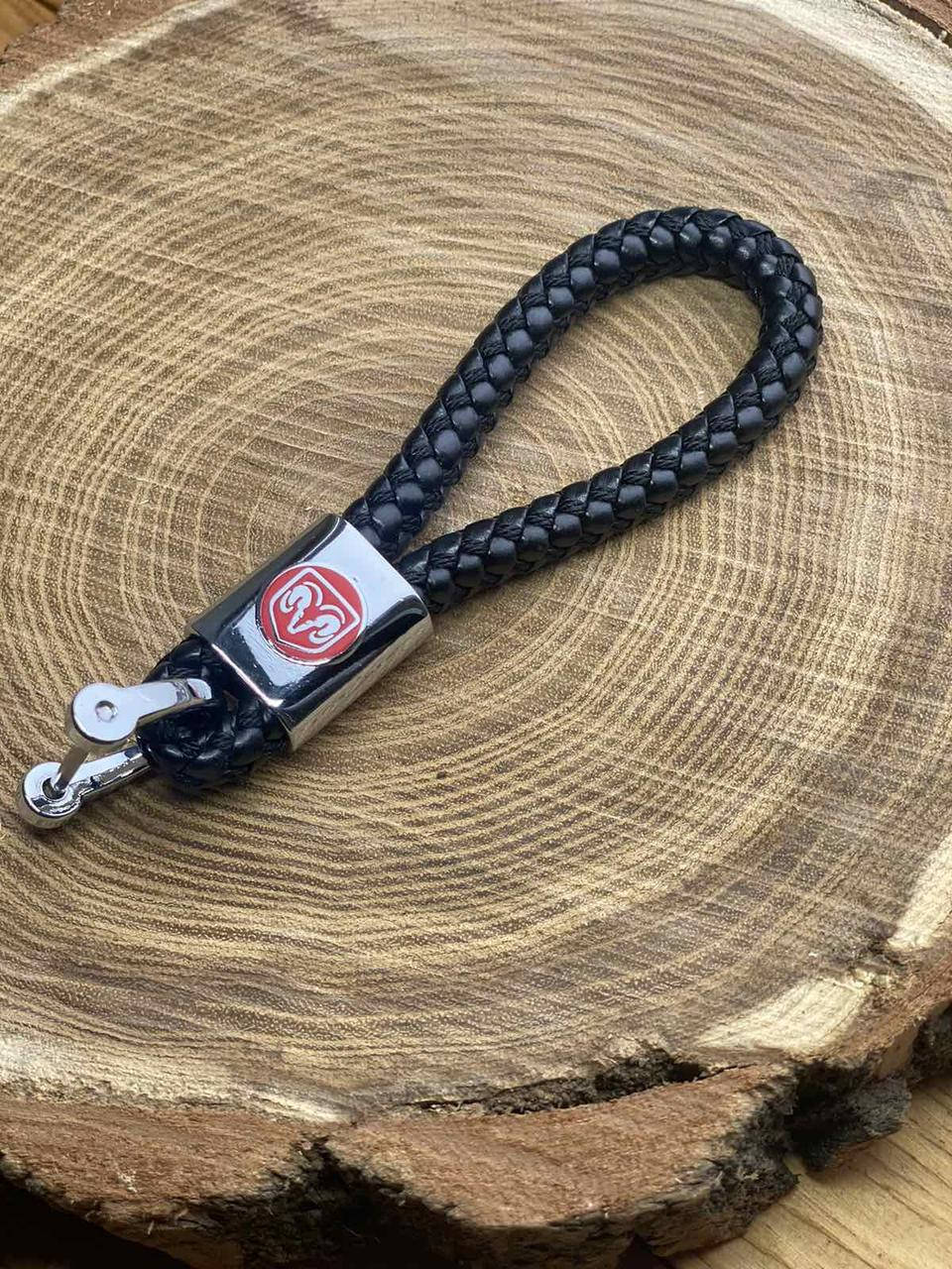 

Кожаный брелок с логотипом DODGE, Черный