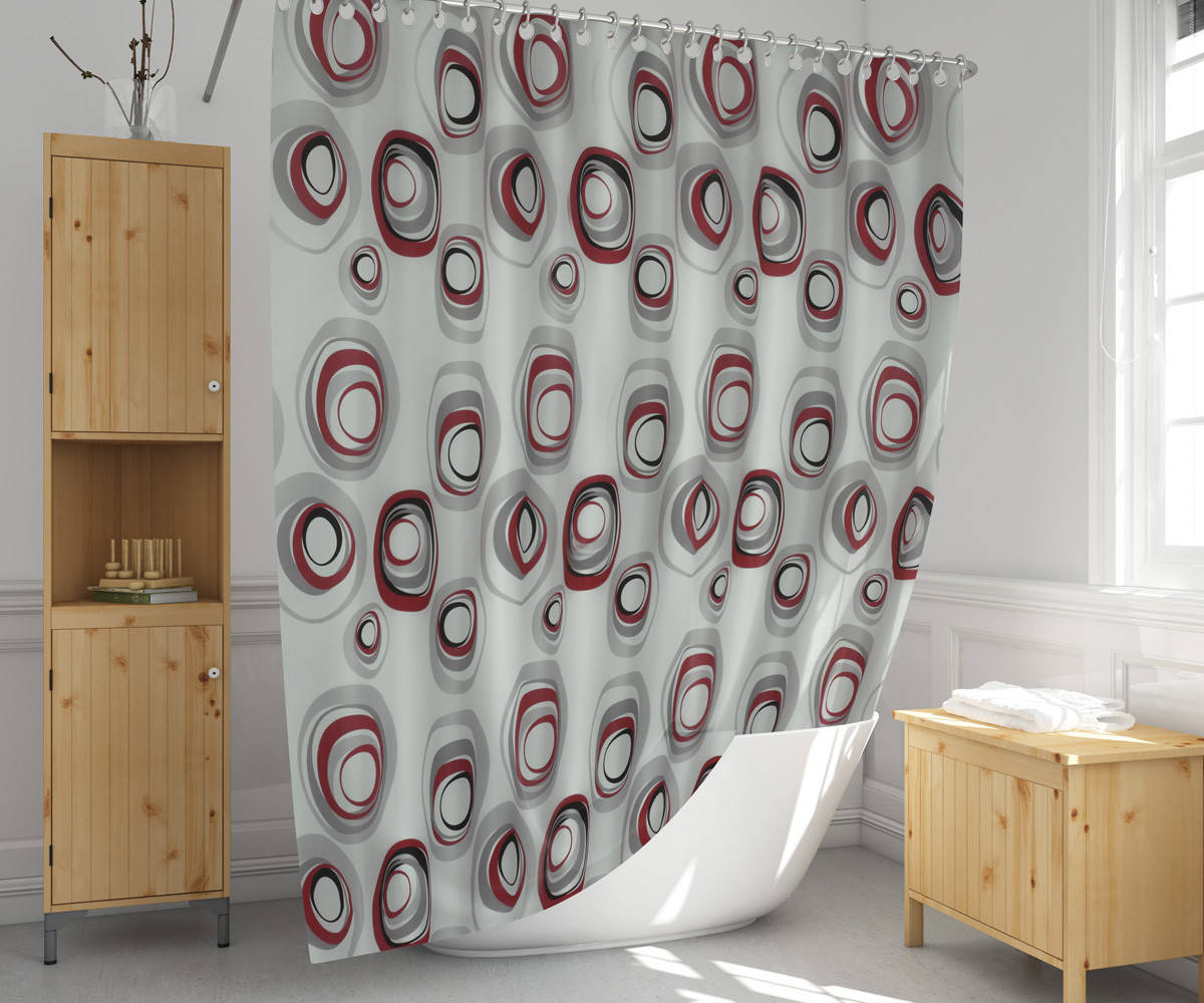 

Штора для ванной Evdy Турция 180*200 см, Красный