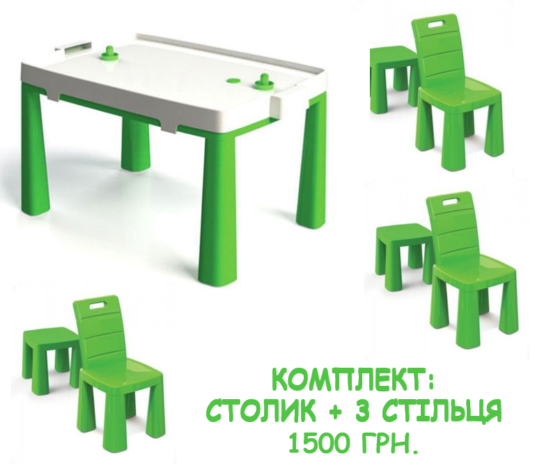 

Столик детский + стульчик doloni 04580/2-3, Зелёный