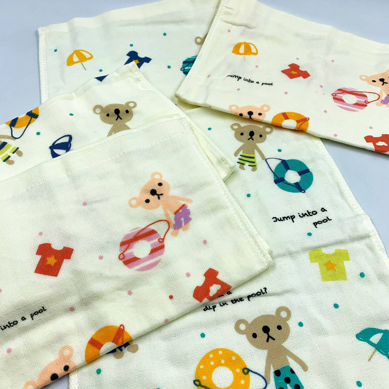 

Махровое детское полотенце 25х50 "Смешные зверята" - набор 4 шт Спасатели, Бежевый