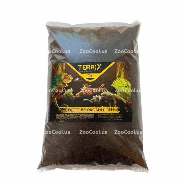 

Торф верховой нейтральный pH = 5.5-6.5 TerriX для террариумов и растений 2 л