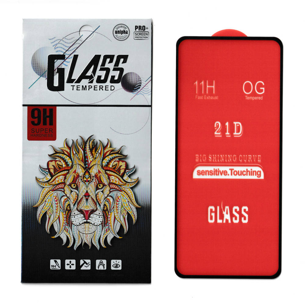 

Защитное стекло XD+ на весь экран для TECNO Spark 6 (KE7) (Чёрная рамка, Full Glue), Черный