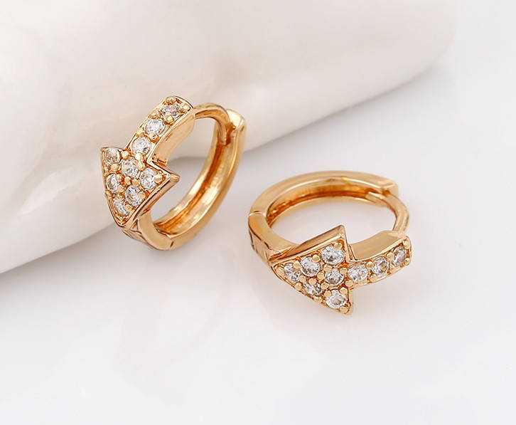 

Серьги медзолото Xuping, Стрелка с цирконием, 14К