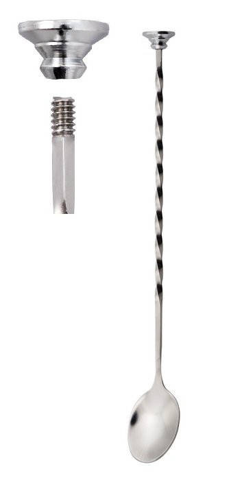 

Ложка барная с откручивающимся мадлером 28 см