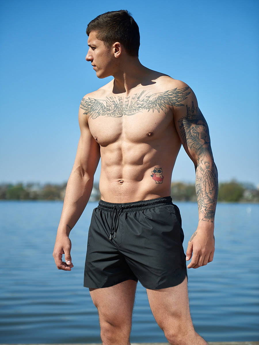 

Плавальні шорти BEZET Aqua total чорні XXL, Черный