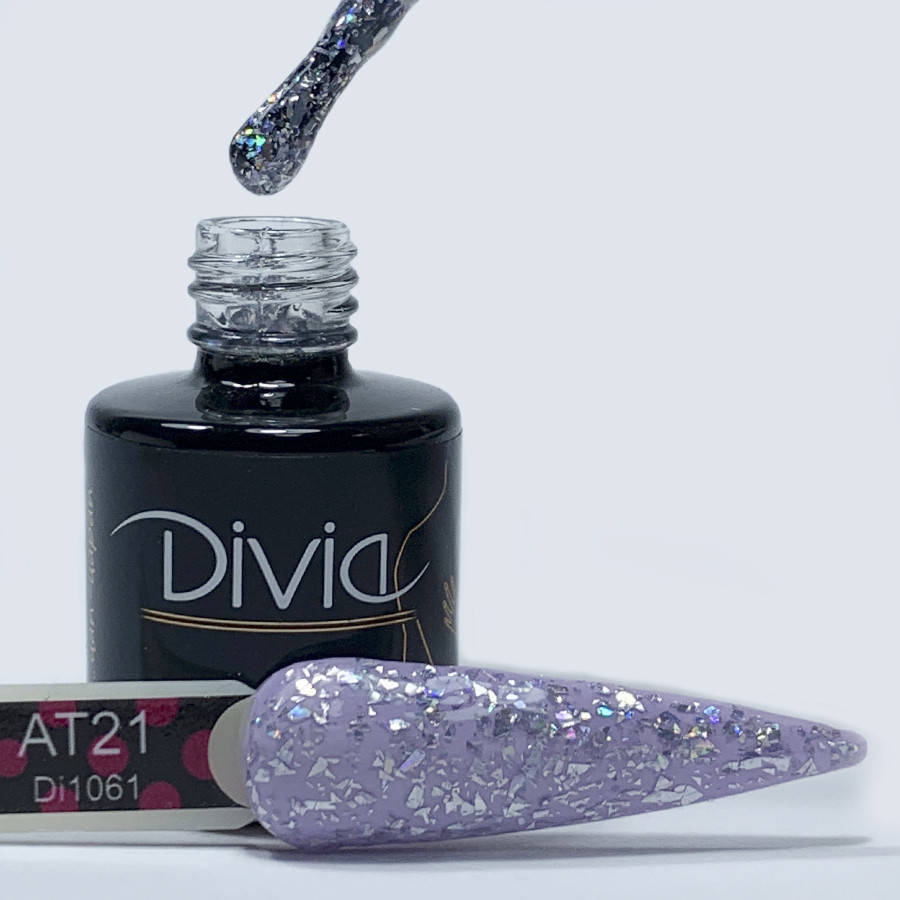 

Divia Топ Art с хлопьями без липкого слоя AT21 (Silver Hologram)