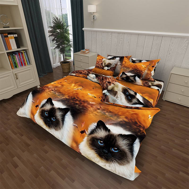 

Котик-топчик раз - Бязь 3D - Полуторный комплект