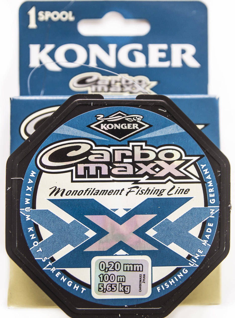 

Волосінь Konger CARBOMAXX 100м (колір - світло-сірий) 0.20, Светло-серый