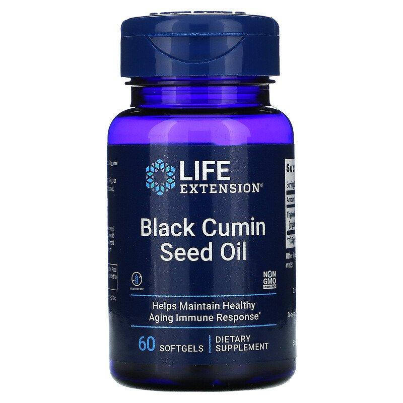 

Life Extension, Масло семян черного тмина, 60 жевательных капсул