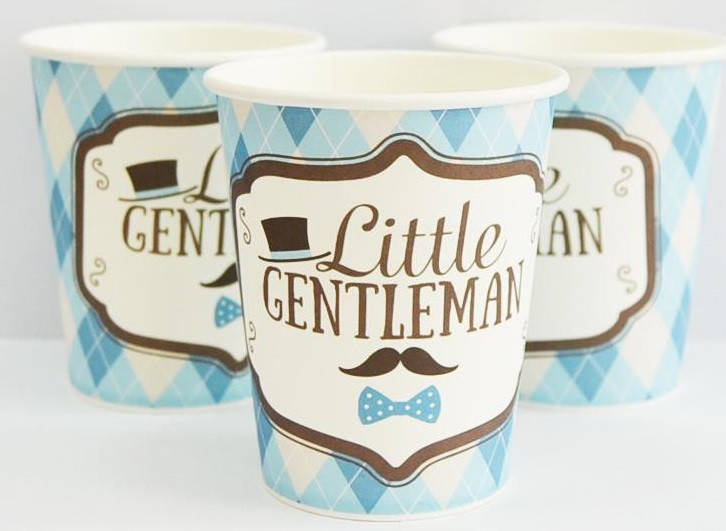 

Стаканы одноразовые бумажные детские "Little Gentleman"
