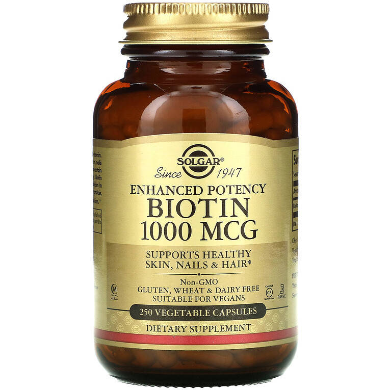 

Биотин SOLGAR "Biotin" 1000 мкг (250 капсул)