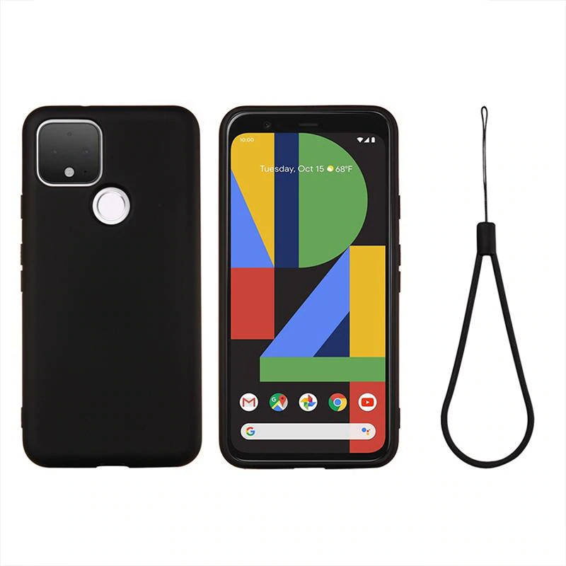 

Силиконовый чехол для Google Pixel 5A 5G Черный микрофибра soft touch