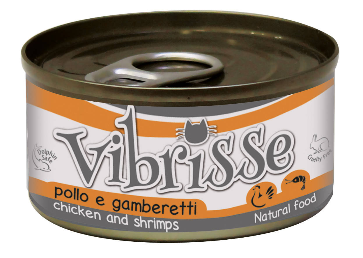 

Vibrisse консервы для кошек 70г*4шт (курица с креветками)