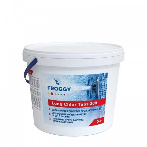 

Хлор медленный (табл200 гр) Long chlor tabs 200 FROGGY T0500-00 (5кг)