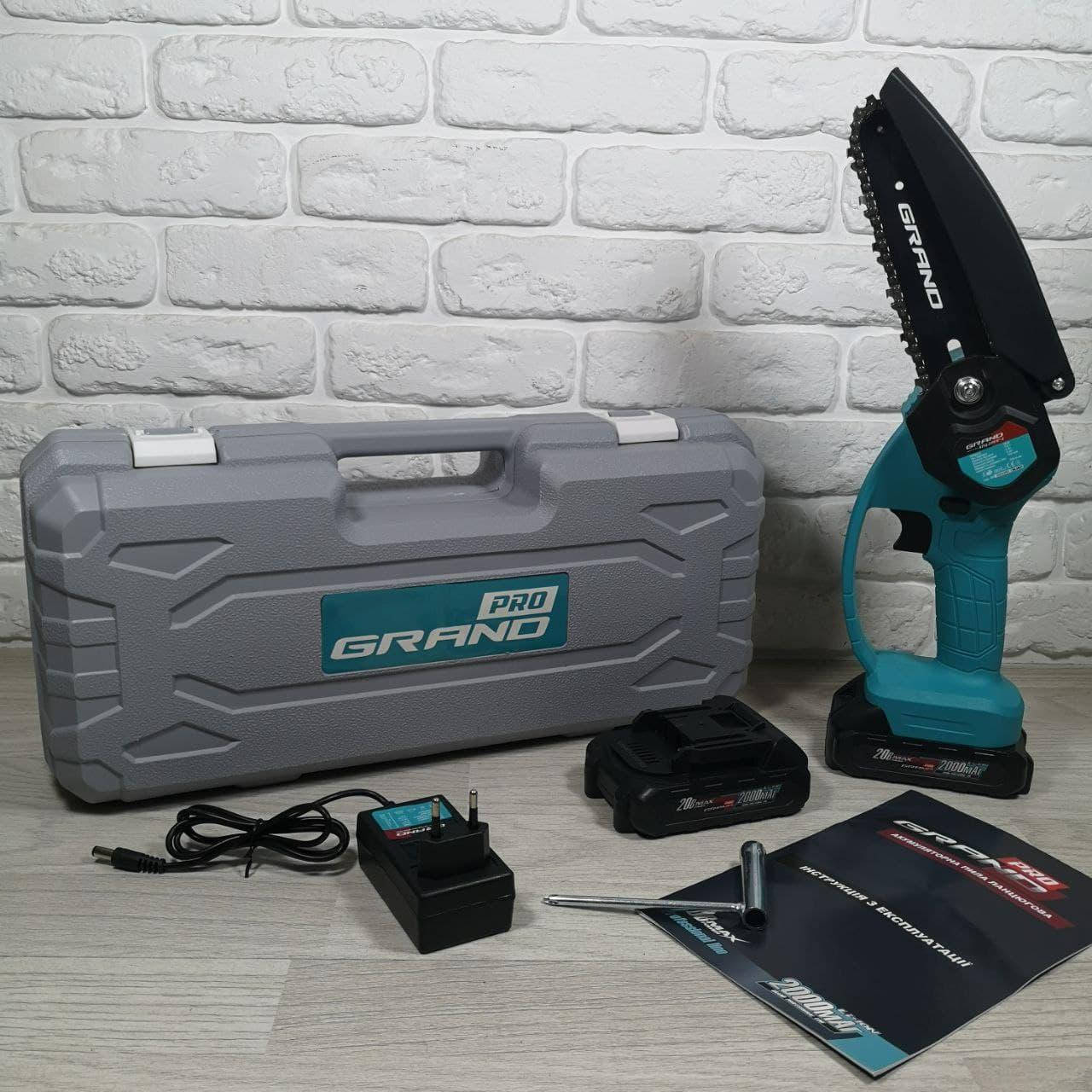 

Аккумуляторная цепная пила GRAND АПЦ-20V/6" 2 А/ч ®