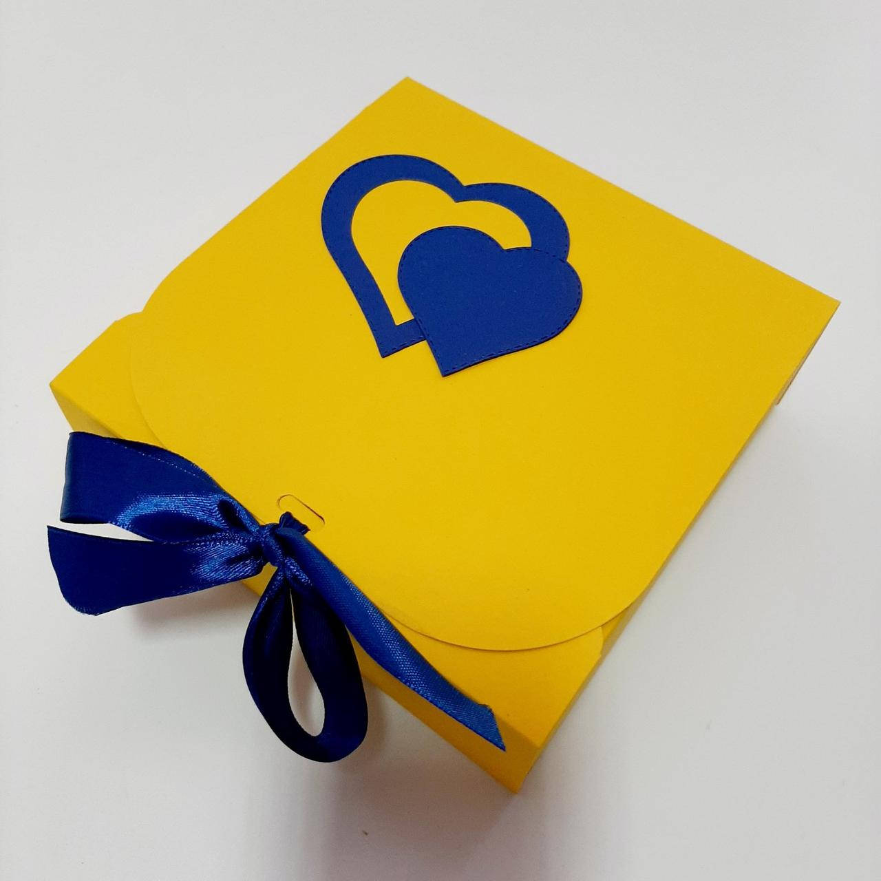 

Коробка 170х170х60 мм желтая картонная, Желтый