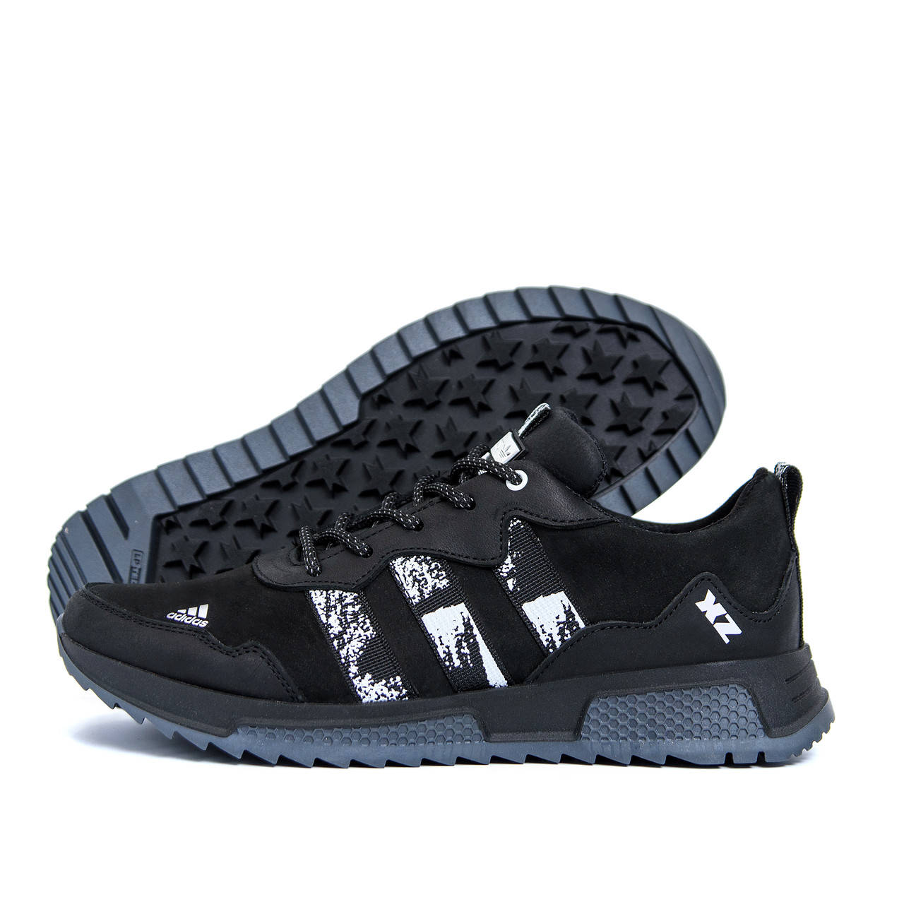 

Мужские кожаные кроссовки Adidas XZ Black, Серый