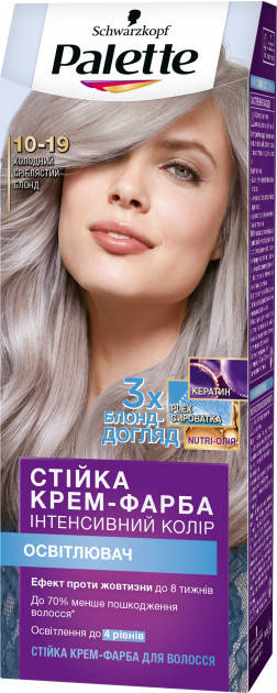 

Фарба для волосся Palette 10-19 Холод.сріблястий
