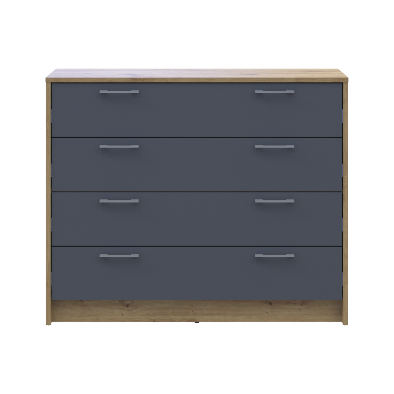 Комод Doros Ронді Дуб Артізан/Графіт 4 шухляди 100х40х82 (41516186) 3