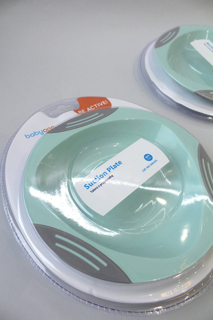 

Тарелочка на присоске Babyono mint