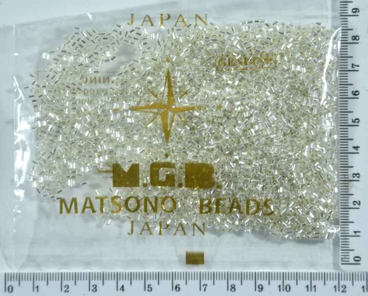 

Стеклярус рубка "MATSUNO" Япония 50гр №134 серебро уп=1шт
