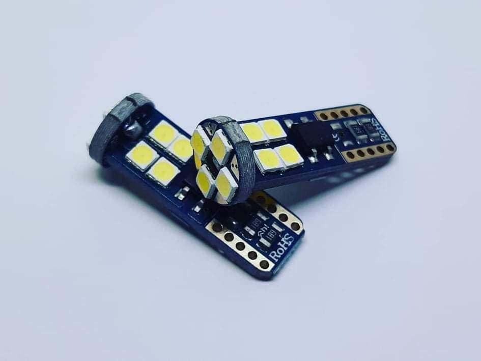 

Лампа T10(W5W)БЦ 12V LED 12х3030 white canbus обманка