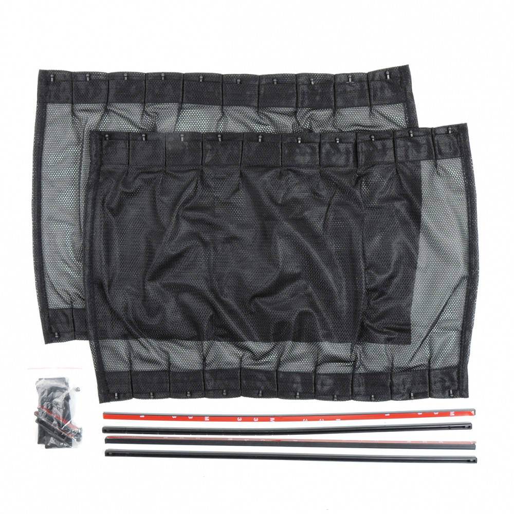 

Шторка с направляющими 2х (В=37-42см,Д=70см) на боковые стекла "SIGMA" (Сетка черная с 2-х сторон ),