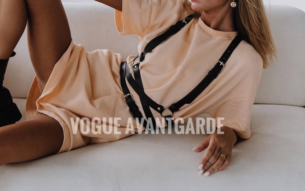 

Портупея женская из кожи обмотка вокруг тела с кольцами, Черный