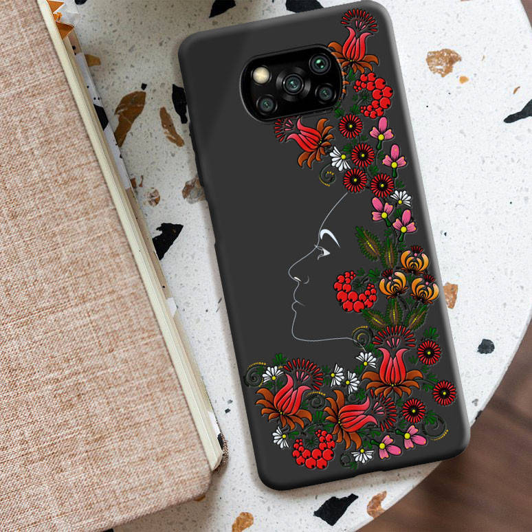 

Чехол Poco X3 / Poco X3 Pro Черный с принтом Ukrainian Muse