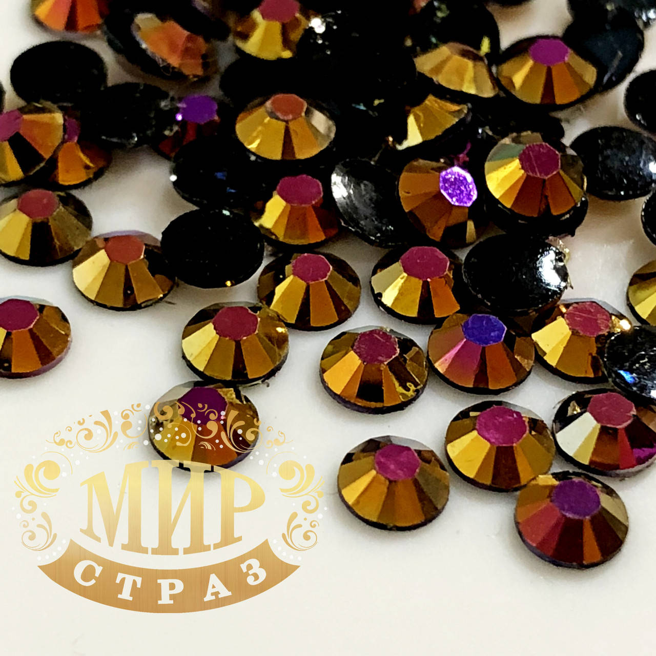 

Стразы эконом, цвет Golden Black, ss20 (5мм), 100шт.