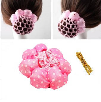 

СЕТОЧКА ДЛЯ ВОЛОС НА ГУЛЬКУ розовая + шпильки для волос
