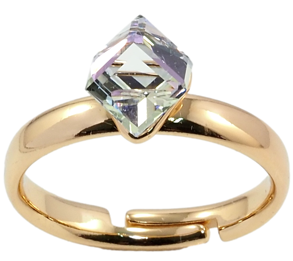 

Кольцо Xuping Позолота 18K с кр-ми Swarovski "Кристальный куб Lavender, 6х6мм" р.18-19