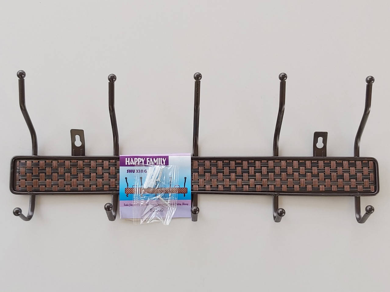 

Длина 41,5 см. Вешалка настенная КНТ5 металл коричневая на 5 крючков