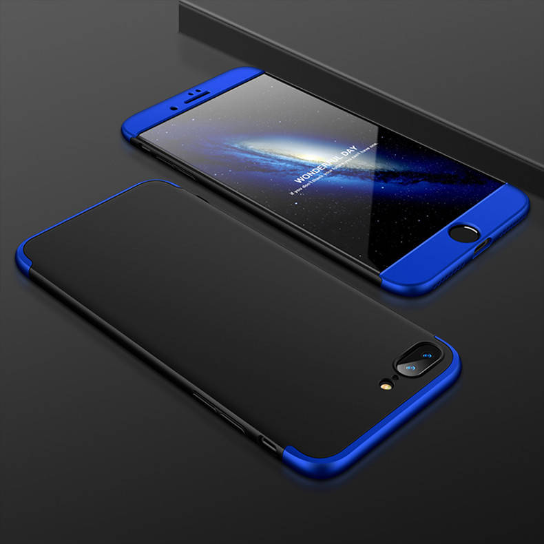 

Чехол GKK 360 для Iphone 7 / Iphone 8 Бампер оригинальный без вырезa black+blue