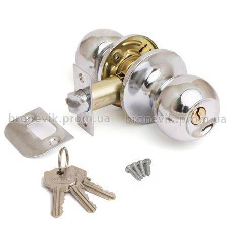 

Ручка защелка Avers 6072-01-CR с фиксацией+ключи (Хром)