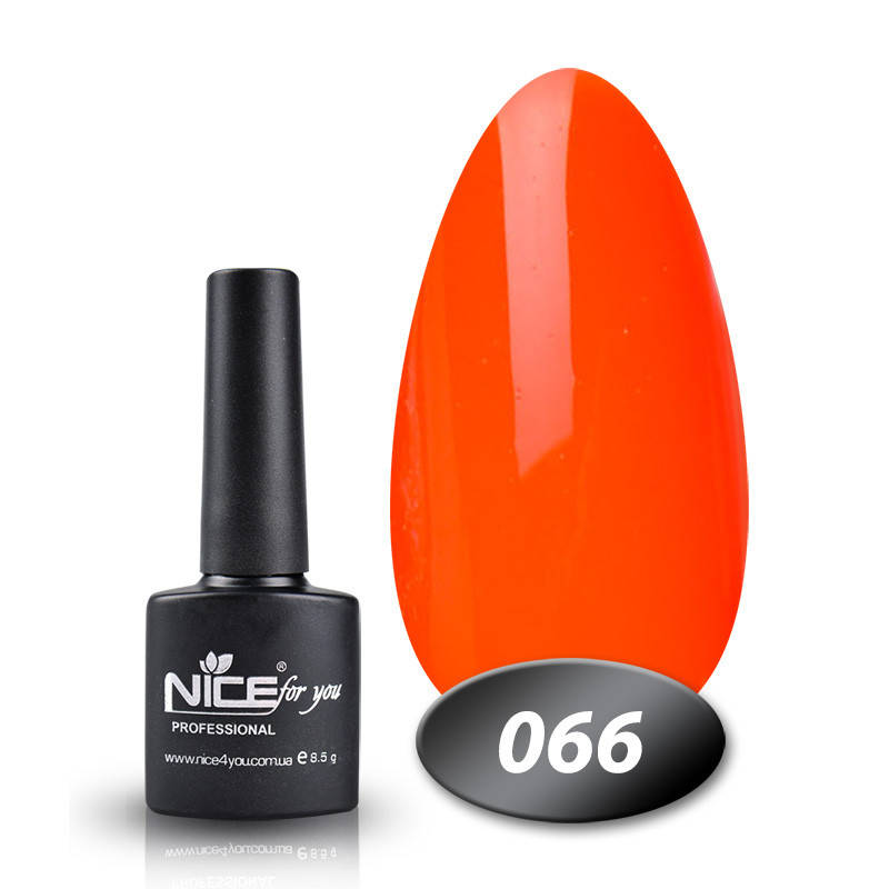 

Гель лак Nice for you 066 огненный 8,5 мл