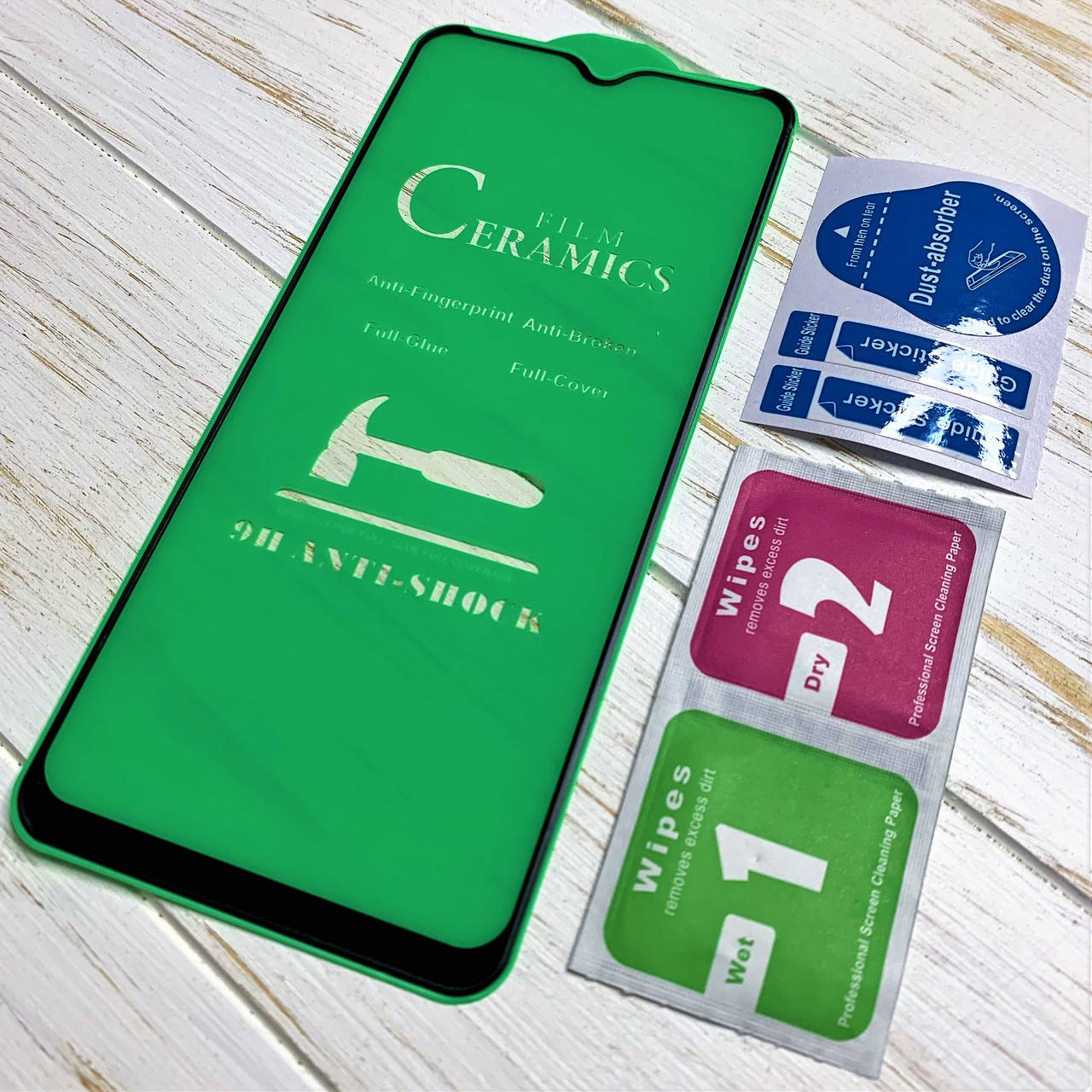 

Керамическое защитное стекло для Xiaomi Redmi 9 Ceramic чёрное, Прозрачный