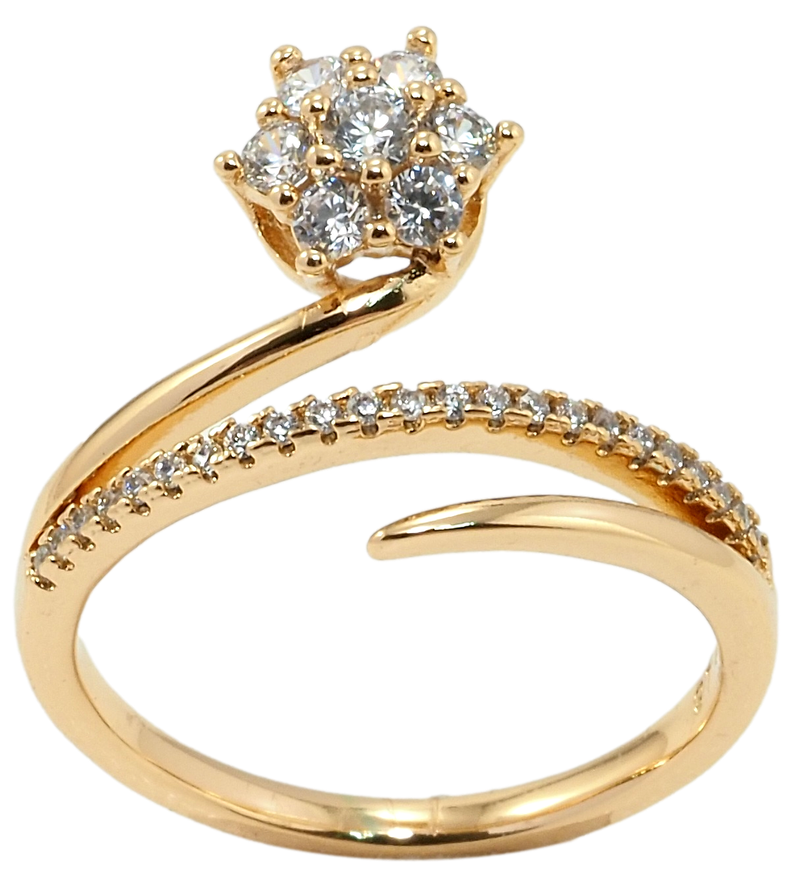

Кольцо Xuping Позолота 18K "Кристальный цветок" р.17,18,18.5,19