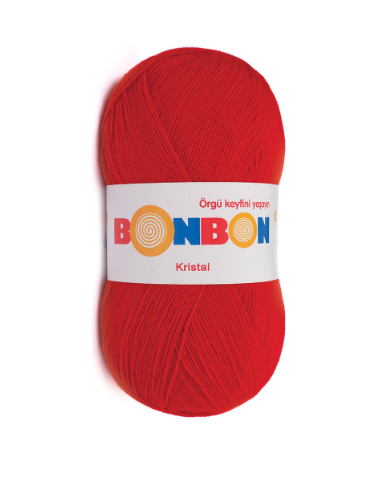 

100% акриловая пряжа (100г/475м) Nako Bonbon Kristal 98211(красный)